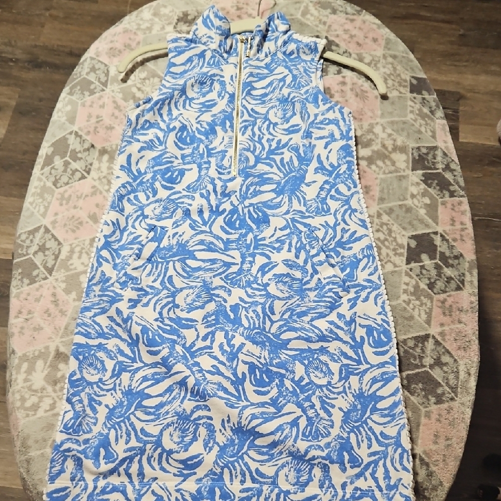 Lilly Pulitzer Blue and White Patterned Dress